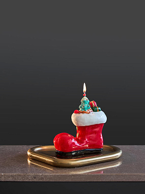 картинка Свеча декоративная Festive stocking из коллекции New Year Essential, 12,5 см от магазина Tkano