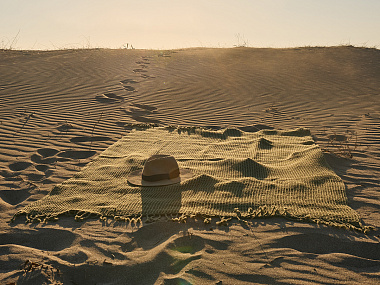 картинка Плед из шерсти травянисто-зеленого цвета из коллекции Essential от магазина Tkano