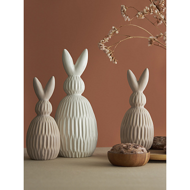 картинка Декор из фарфора белого цвета Trendy Bunny из коллекции Easter  Essential от магазина Tkano