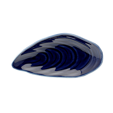 картинка Набор для сервировки Oyster shell синего цвета из коллекции Sea treasures от магазина Tkano