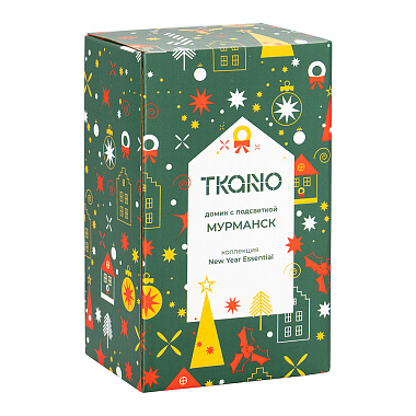 картинка Домик с подсветкой Мурманск из коллекции New Year Essential, 15 см от магазина Tkano