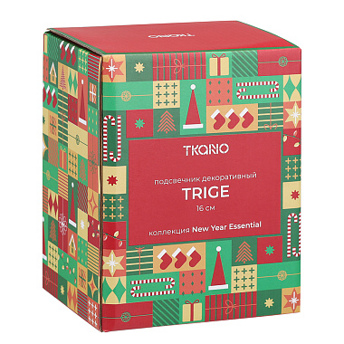 картинка Подсвечник декоративный Trige из коллекции New Year Essential, 16 см от магазина Tkano