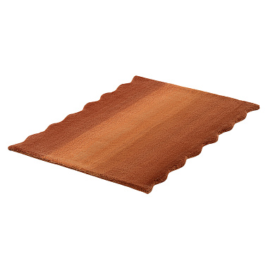 картинка Ковер из шерсти Over Horizon терракотового цвета из коллекции Trendy Ruffles от магазина Tkano