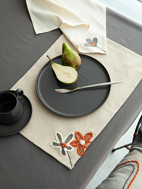 картинка Салфетка под приборы Stone flowers из коллекции Ethnic от магазина Tkano