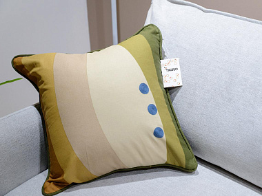 картинка Чехол на подушку из хлопка с принтом Rice plantation из коллекции Terra от магазина Tkano