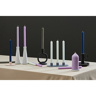 картинка Набор из двух свечей синего цвета из коллекции Edge от магазина Tkano