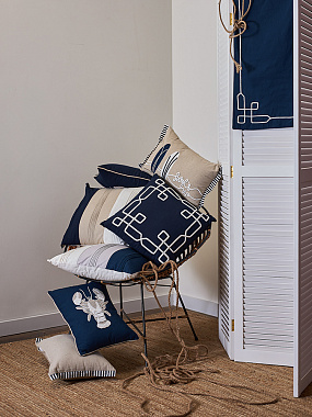 картинка Подушка декоративная Navy story из коллекции Sea treasures от магазина Tkano