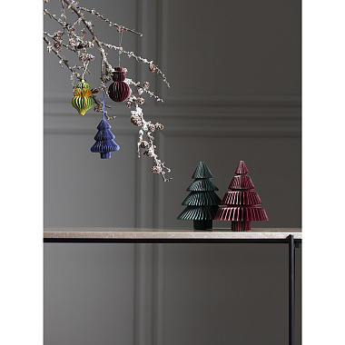 картинка Набор елочных украшений из бумаги Honeycomb festive из коллекции New Year Essential от магазина Tkano