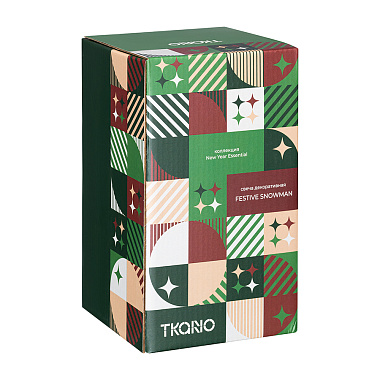 картинка Свеча декоративная Festive snowman из коллекции New Year Essential от магазина Tkano