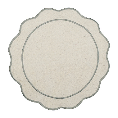 картинка Салфетка под приборы Anemone из коллекции Trendy Ruffles, серый от магазина Tkano