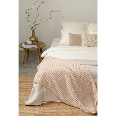 картинка Покрывало базовое бежевого цвета из коллекции Ethnic, 180х250 см от магазина Tkano