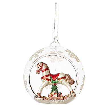 картинка Ёлочная игрушка Festive Horse из коллекции New Year Essential от магазина Tkano