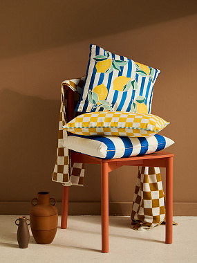 картинка Плед Клетка из коллекции Сорренто от магазина Tkano