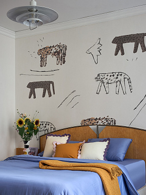 картинка Чехол на подушку с контрастным кантом сиреневого цвета из коллекции Trendy Ruffles, 40х40 см от магазина Tkano