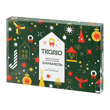 картинка Набор стеклянных ёлочных игрушек Карамель из коллекции New Year Essential, 8см от магазина Tkano