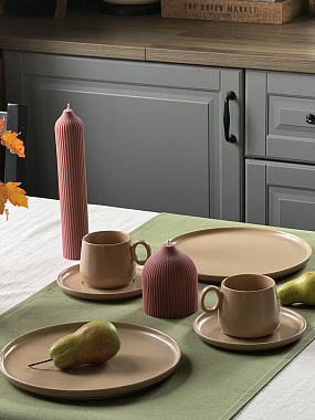 картинка Свеча декоративная бордового цвета из коллекции Edge, 25,5см от магазина Tkano