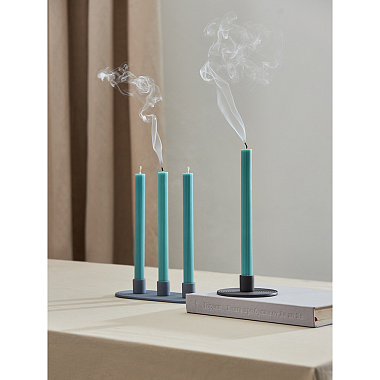 картинка Набор из двух свечей бирюзового цвета из коллекции Edge от магазина Tkano