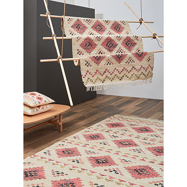 картинка Ковер из джута и шерсти по мотивам башкирских орнаментов из коллекции Cultural Heritage от магазина Tkano