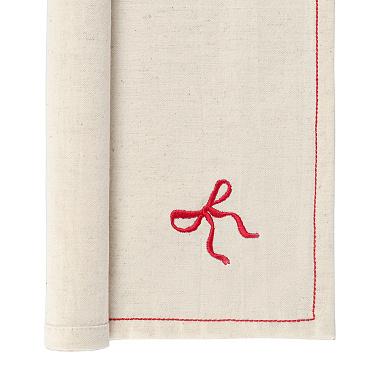 картинка Салфетка сервировочная Fancy Bows бежевого цвета из коллекции Essential, 45х45 см от магазина Tkano