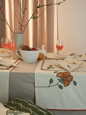 картинка Салфетка сервировочная Spring flower из коллекции Ethnic, 45х45 см от магазина Tkano