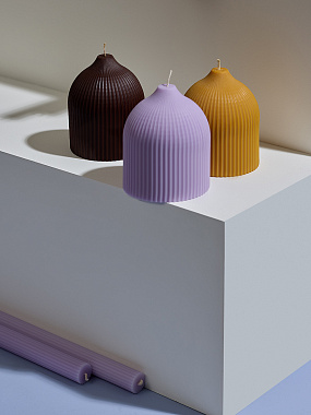 картинка Свеча декоративная коричневого цвета из коллекции Edge от магазина Tkano