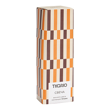 картинка Свеча винного цвета из коллекции Stripes от магазина Tkano