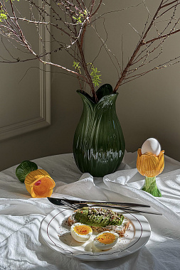 картинка Ваза Petal зеленого цвета из коллекции Blossom от магазина Tkano