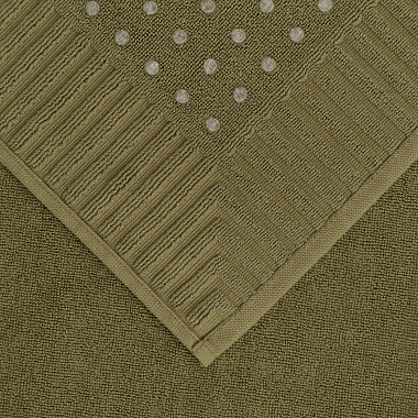 картинка Коврик для ванной с фактурным бортиком оливкового цвета из коллекции Essential от магазина Tkano