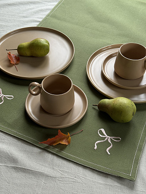 картинка Набор из двух чайных пар бежевого цвета из коллекции Essential, 250 мл от магазина Tkano